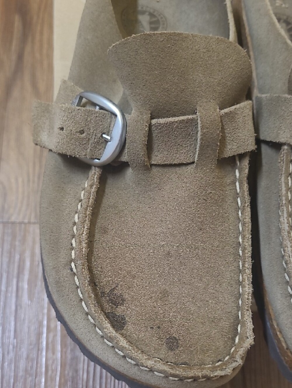 Birkenstock women's Suede Slip-On Loafers in Taupe - Picture 11 of 15